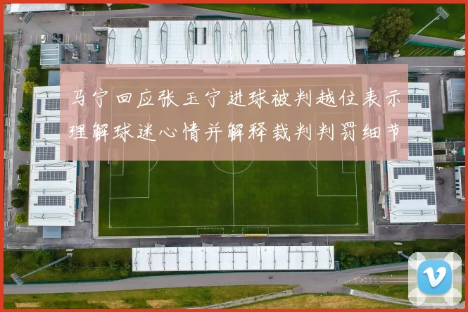 马宁回应张玉宁进球被判越位表示理解球迷心情并解释裁判判罚细节